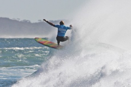 Tas Dunton (Mt Martha, VIC) illustrated to all the lofty standard of surfing. photo: Michael Tyrpenou/Surfing NSW