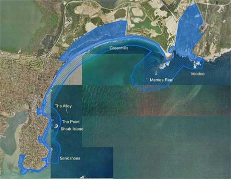 Boundaries of the new Cronulla Surfing Reserve