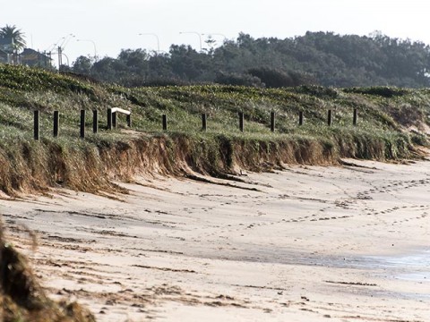 Beach erosion at DY